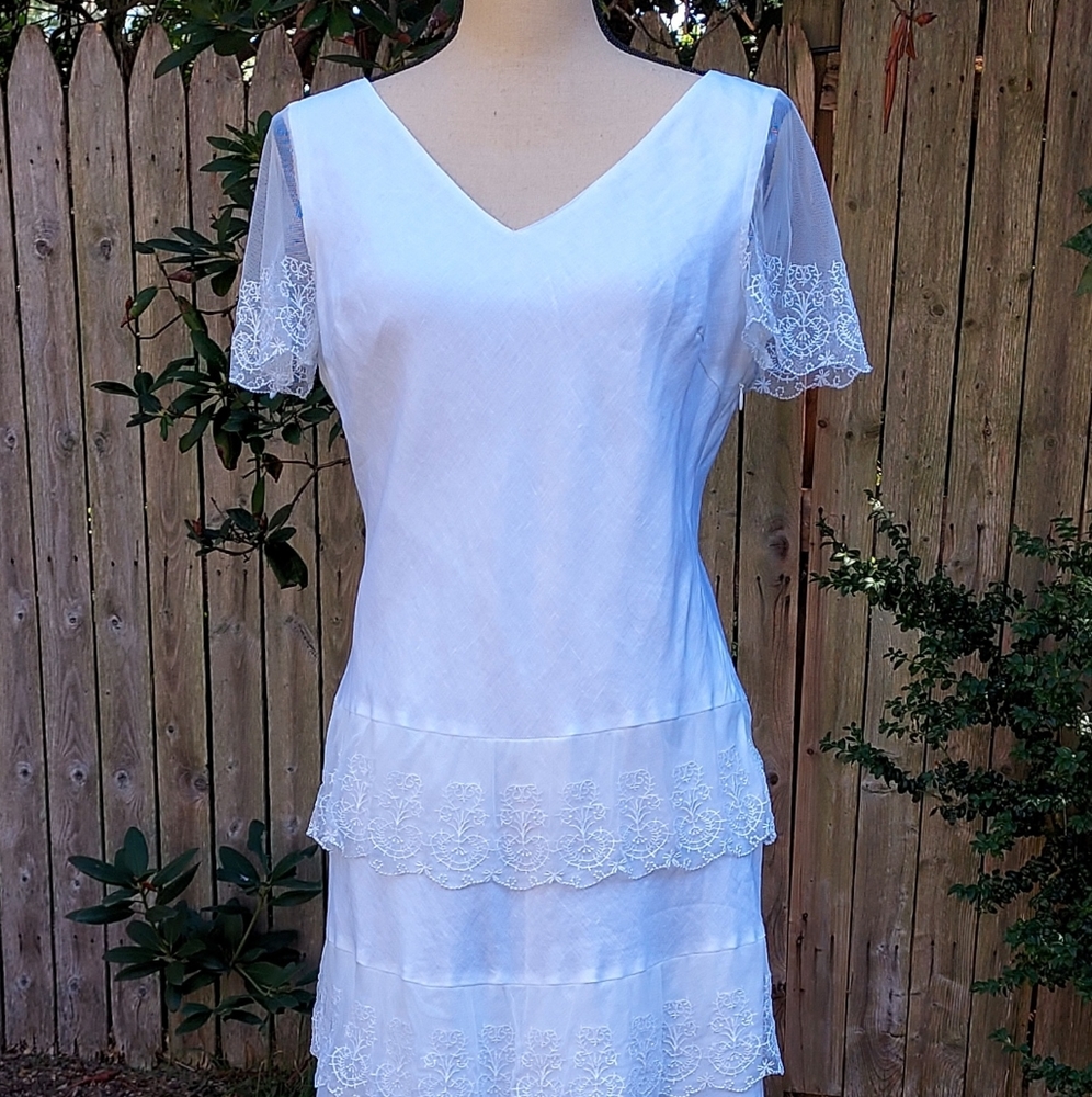Sundance Catalog Romantic Ruffle Linen Maxi Dress